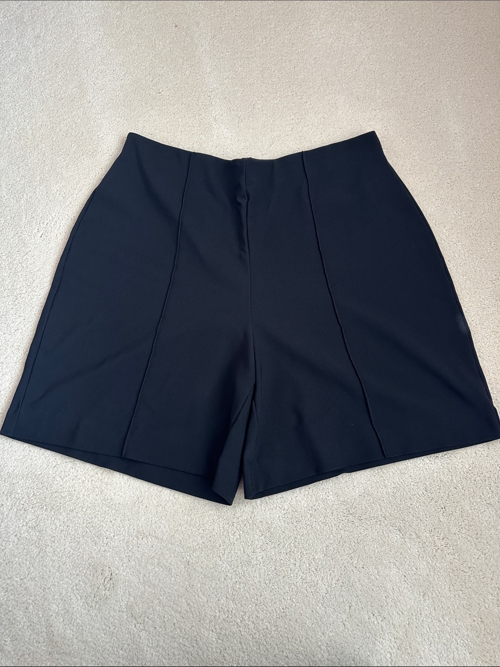 Boston Proper Black High-Waist Tailored Shorts